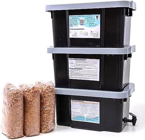 Composteira Doméstica Minhocário 45 L Nature - Produza seu própri...