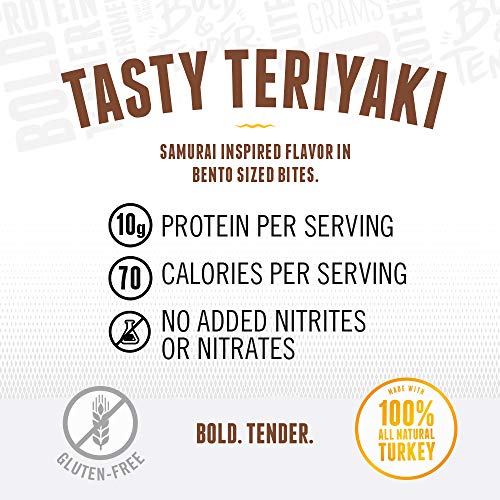 Perky Jerky Tasty Teriyaki Turkey Jerky, 2.2Oz (Pack Of 12) - Low Sodium - 10G Protein Per Serving - Low Fat - 100% U.s. Sourced - Tender Texture Turkey - Teriyaki, 26.4 Ounce #TOP5