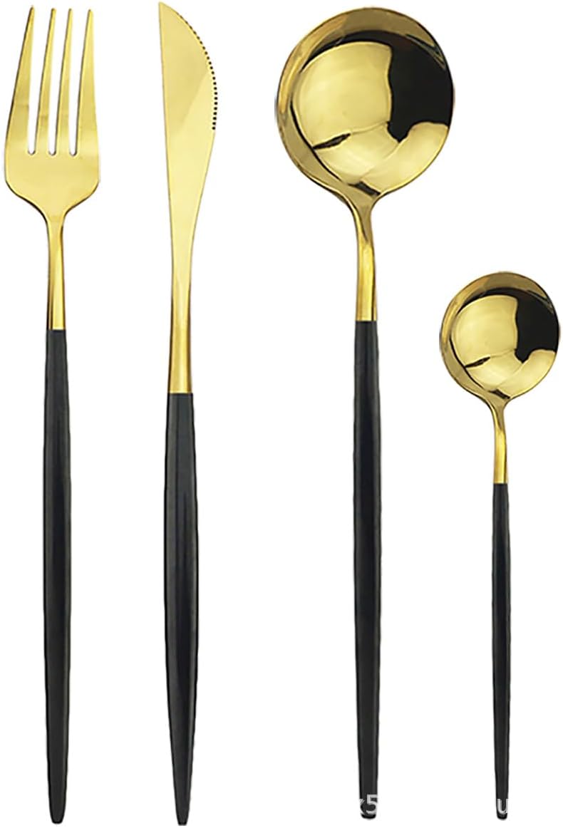 Dish set,Silverware Flatware Set, 8 Pieces Stainless Steel Cutlery Set 4 Piece Giftting Box Set Stainless Steel Cutlery Fork Knife Spoon Set Giftting Box(Rainbow)