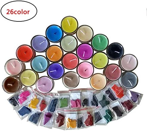 Wax Dye-DIY Candle Dye-Dye Flakes for Candle Making Dye Kit-Soy Dye for Candle Molds-26 Dye Colors-0.15 Ounce Each Color