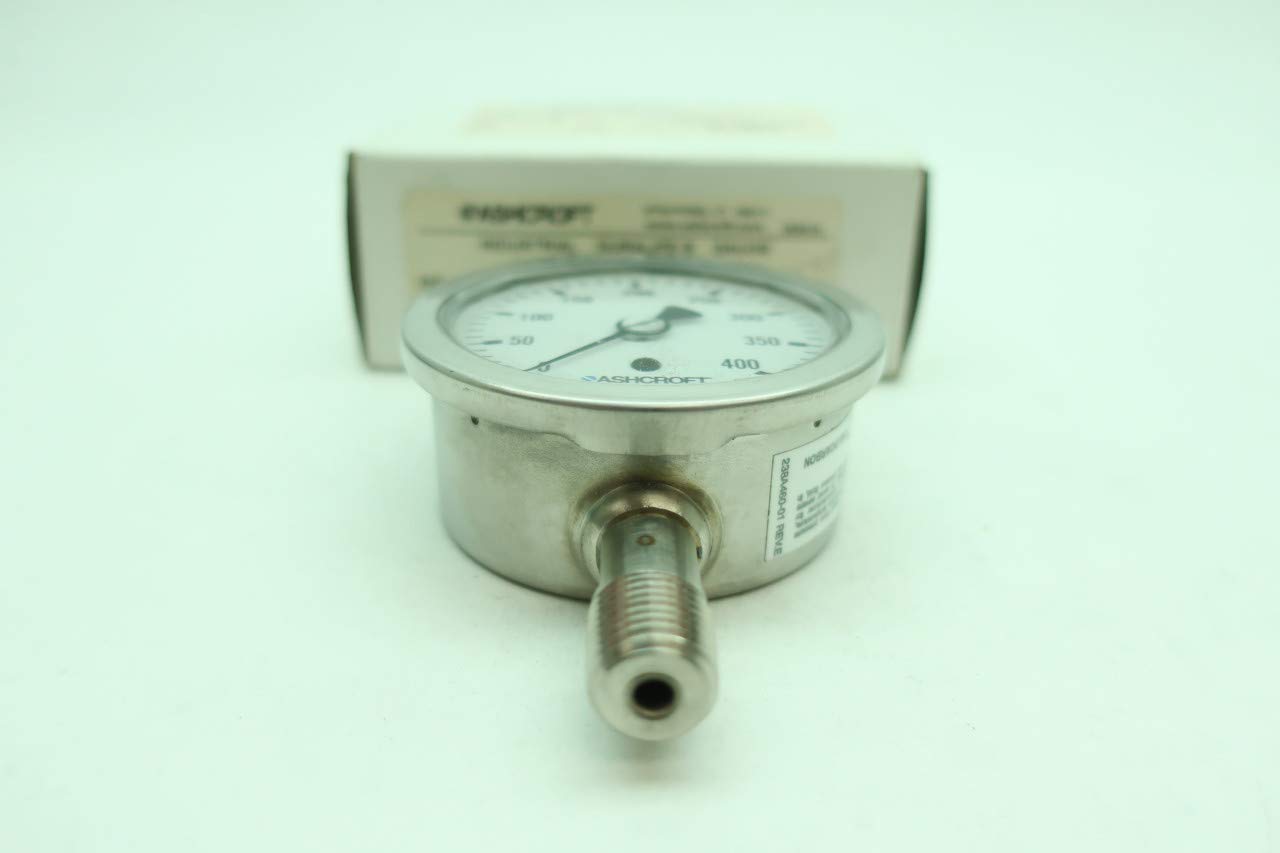 ASHCROFT 631008S02L400XLJ 63MM Pressure Gauge 0400PSI 1/4IN NPT