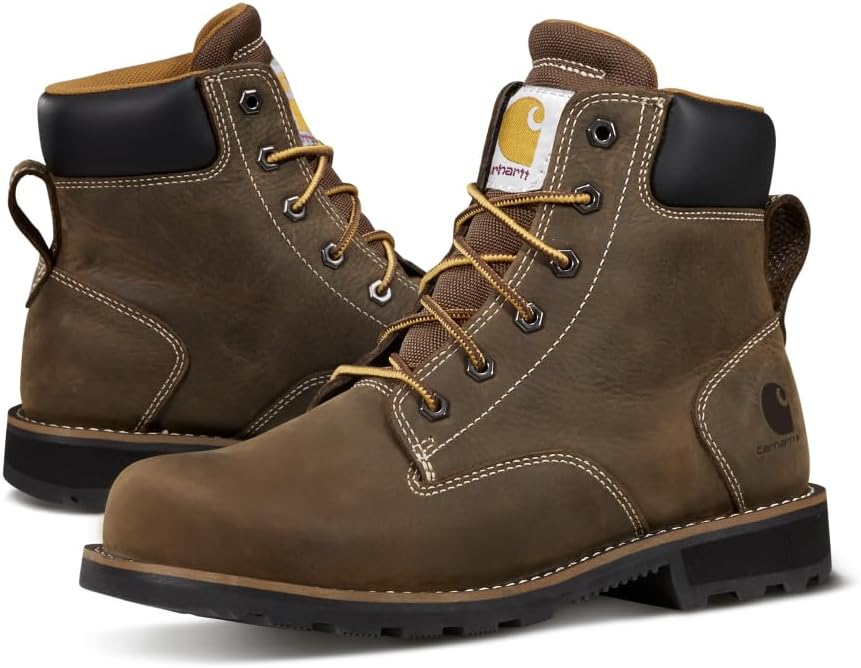 Carhartt Women's Frontier 6" Steel Toe Work Boot Water Resistant Leather Safety Footwear with Slip Resistant Outsole