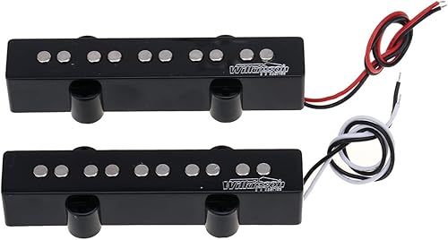 Wilkinson M-series WOJB5 Variable Gauss - Juego de pastillas de cerámica para graves eléctricos estilo JB de 5 cuerdas, color negro