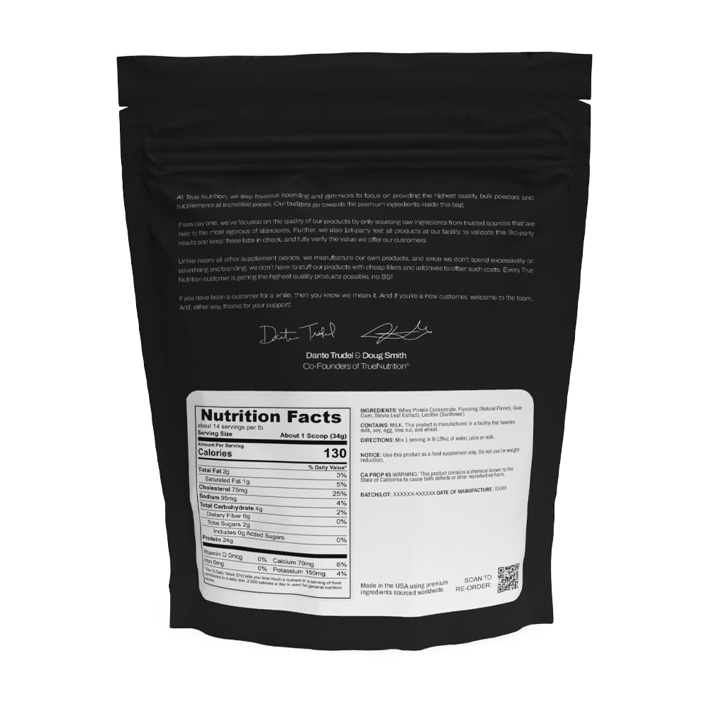 True Nutrition Whey Protein Concentrate, French Vanilla, 2lb — Amazon image 2