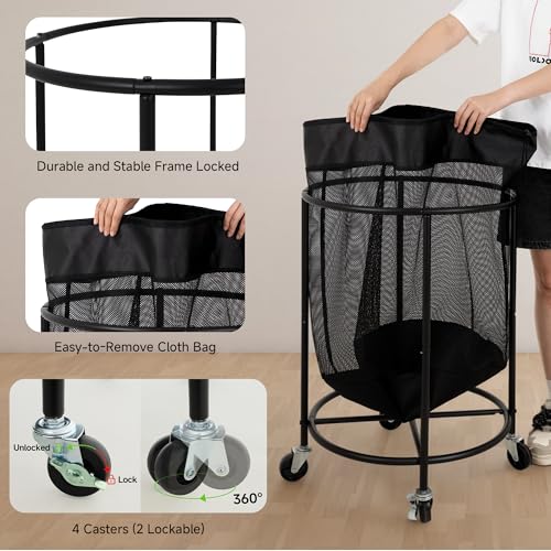 image for StorageWorks Ball Storage Cart, 200L Rolling Sports Storage, Ball Orga
