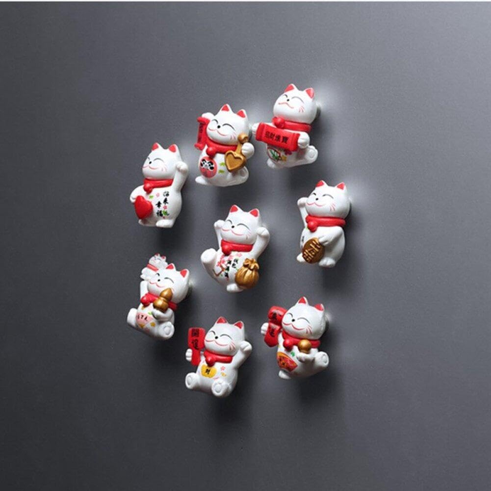 3D Lucky Cat Giappone Frigorifero Magnete del Frigorifero Souvenir turistici Fatti a Mano in Resina Adesivi magnetici Casa Cucina Decorazione Regalo di Viaggio