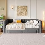 1. Velluto lussuoso, impugnatura confortevole: i tessuti in velluto selezionati di alta qualità sono delicati e morbidi e offrono una sensazione di comfort senza pari. Combinato con il robusto telaio in MDF, è sia bello che resistente, rendendo la tua vita domestica più di qualità.
