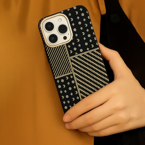 Image of AIBEX Aramid Fiber Mag-Saf Case Compatible for iPhone 16 Pro Max | Slim Protective Back Cover with Built-in Magnets | Wireless Charging Support | Camera Ring Stand | Shockproof with Air Guard Corners