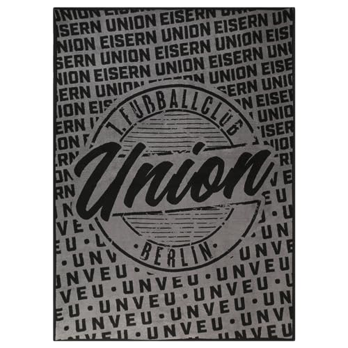 1. FC Union Berlin Decke Veloursdecke Schwarz/Grau