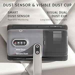 Airthereal m1 mattress vacuum cleaner 6 in 1 bed vacuum with high frequency vibration 80000 rpm dual brushroll rotation uv c light 14kpa suction dust sensor ultrasonic and heating tech  urban country home decor