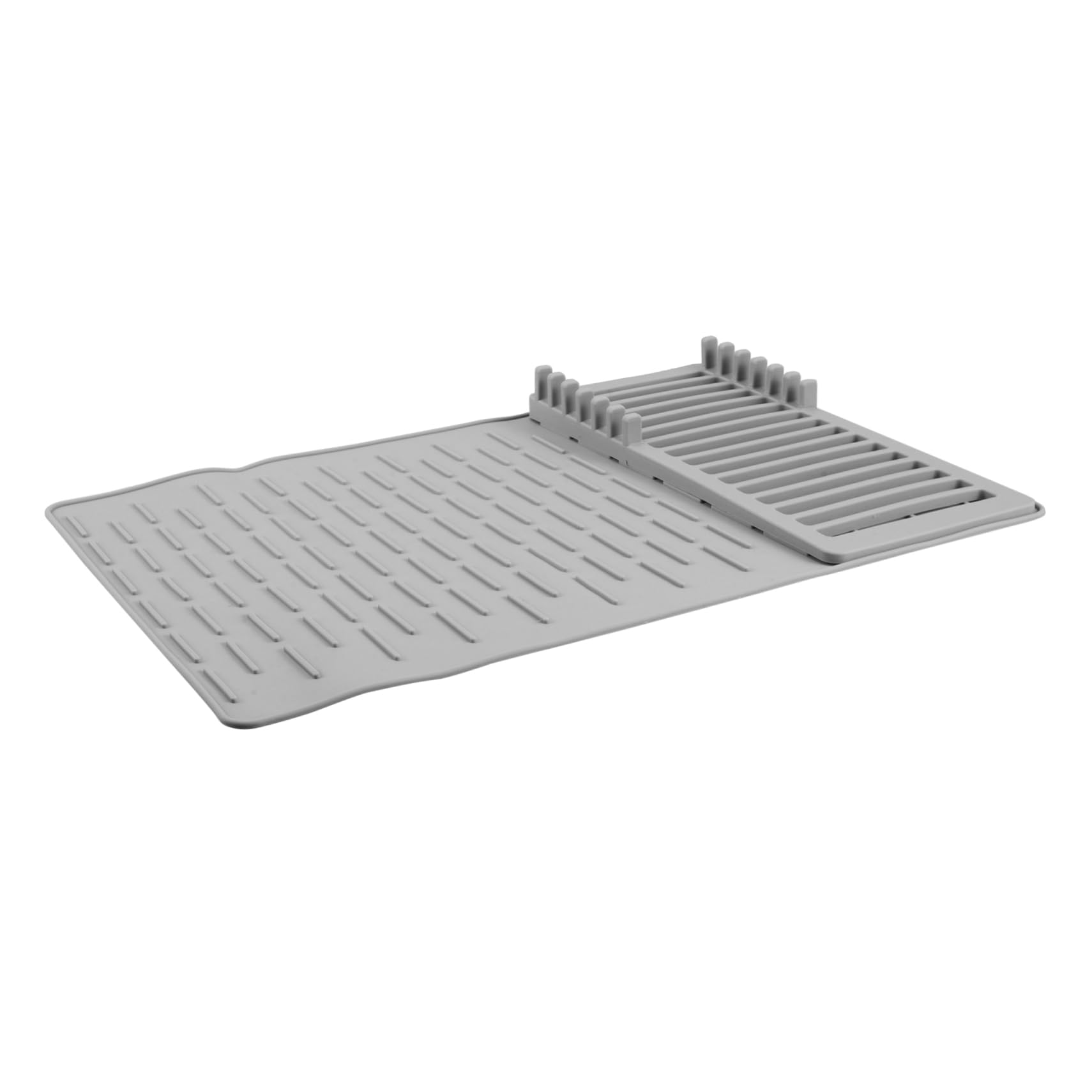 Silikon-Abtropfmatte für Küchenspüle, großes Drainage-Design, 48,5 x 33,5 cm, rutschfest, leicht zu reinigen, perfekt zum Trocknen von Geschirr und Küchenutensilien