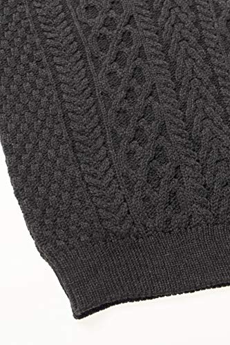 Aran Crafts Men's Irish Soft Cable Knitted Zip Neck Jacket (100% Merino Wool)4