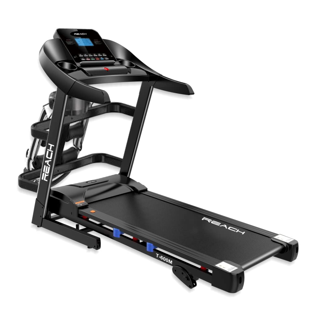 Reach T-600M 5 HP Peak Motorized Treadmill with Massager | Auto Incline | LCD Display | Foldable Machine with Bluetooth for Home Gym | Max Speed of 14 km/hr | Max User Weight 130kg-image-32