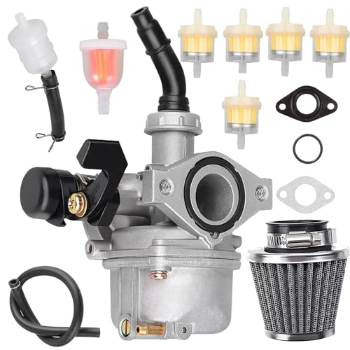 YKWYKW PZ19 Carburetor Carb with 35mm Air Filter and Fuel Filter 50cc 70cc 80cc 90cc 110cc 125cc Replacement for ATV Dirt Bike Pit Bike