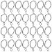 Jocon HD6025Q Pack of 28 Drapery Curtain Rings Eyelets Rings, 1 Inch Inner Diameter (28, Silver)