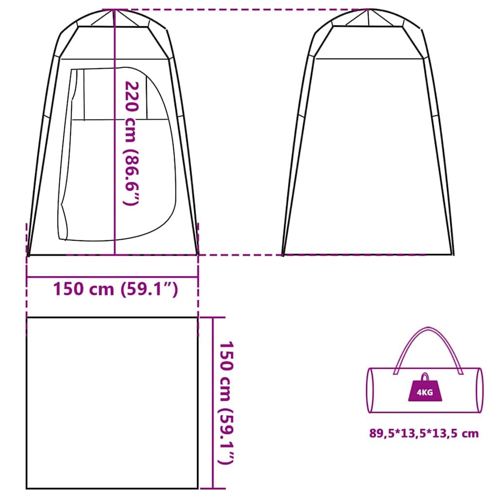 vidaXL Sichtschutzzelt Beistellzelt Umkleidezelt Quick Release Wasserdicht