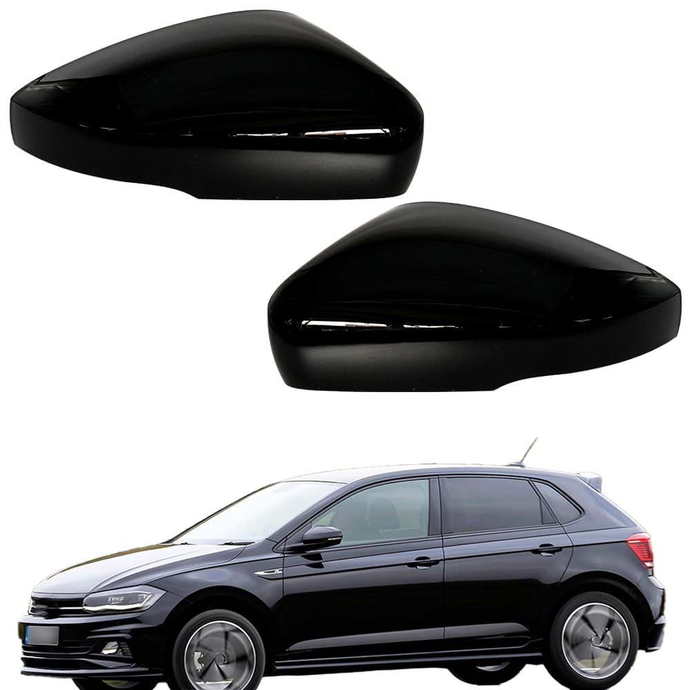 Couvercle de Rétroviseur, Coque de Retroviseur Exterieur de Voiture Capuchon de Rétroviseur Compatible avec VW Polo 5 (6R / 6C) 2010-2017