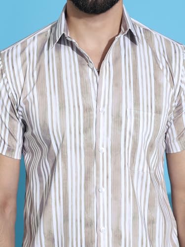 Image of Indian Needle Men's Striped Regular Fit Shirts
