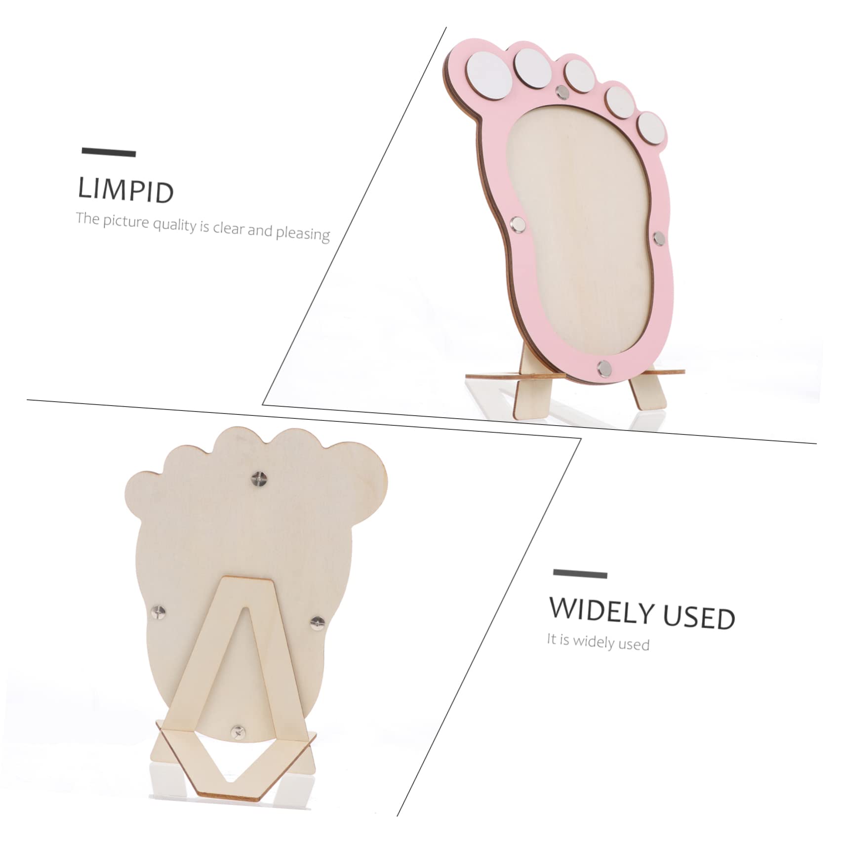 FAVOMOTO Footprint Baby Photo Frame Simple Fashionable Growth Record for New Mom