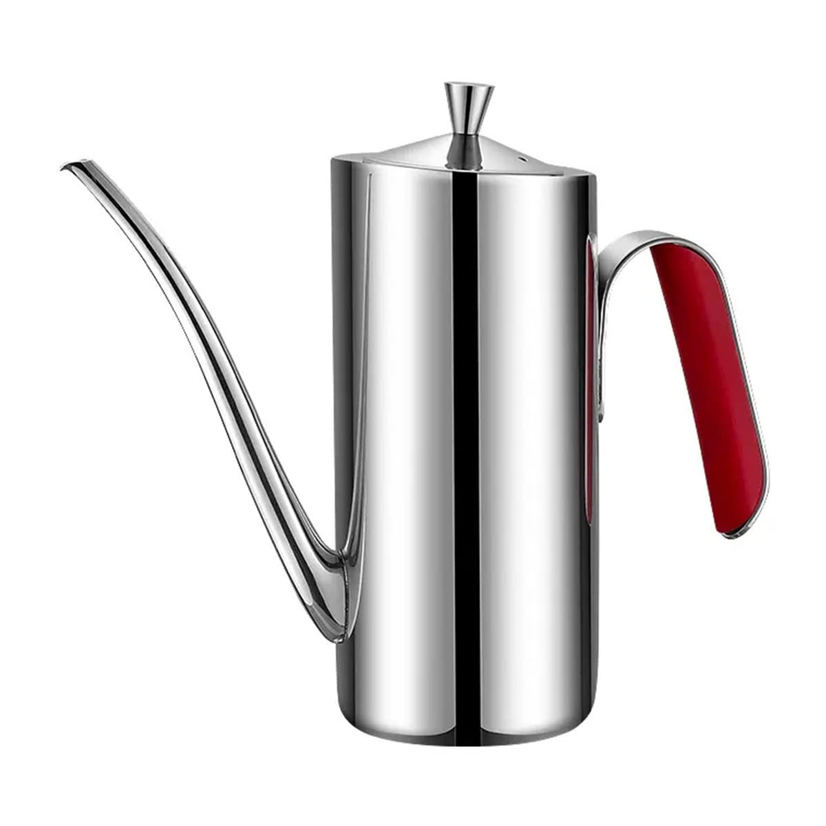 Bottiglia dispenser per olio in acciaio inox, versatore antigoccia, con manico anti-calore, per cucinare, barbecue e picnic, versatile per aceto e olio, 500 ml