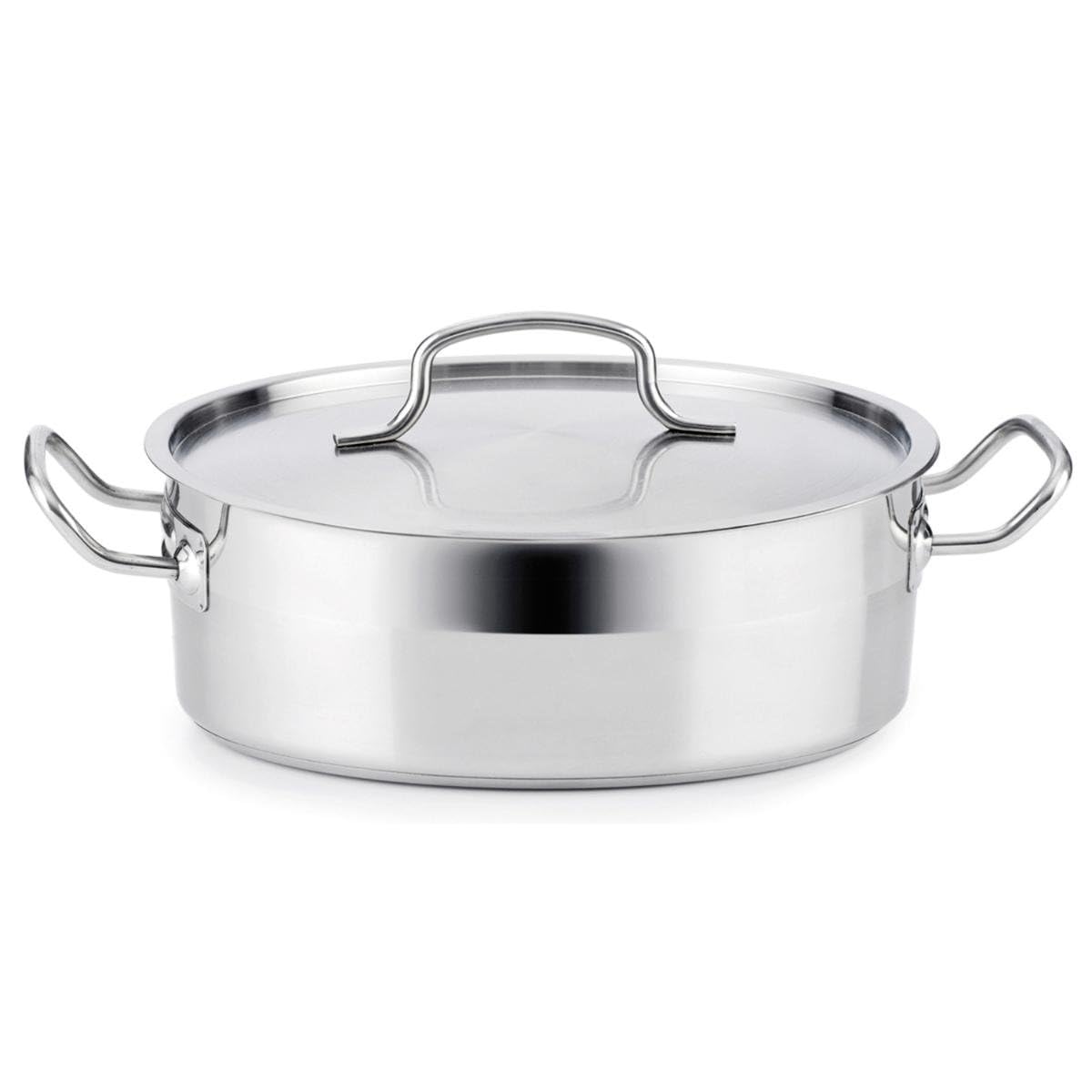 Quid Azzero Stainless Steel Lunch Box 28 x 6.5 cm – 3.8 L Stainless Steel Suitable for Ceramic Hob Suitable for Induction 100% Hygienic