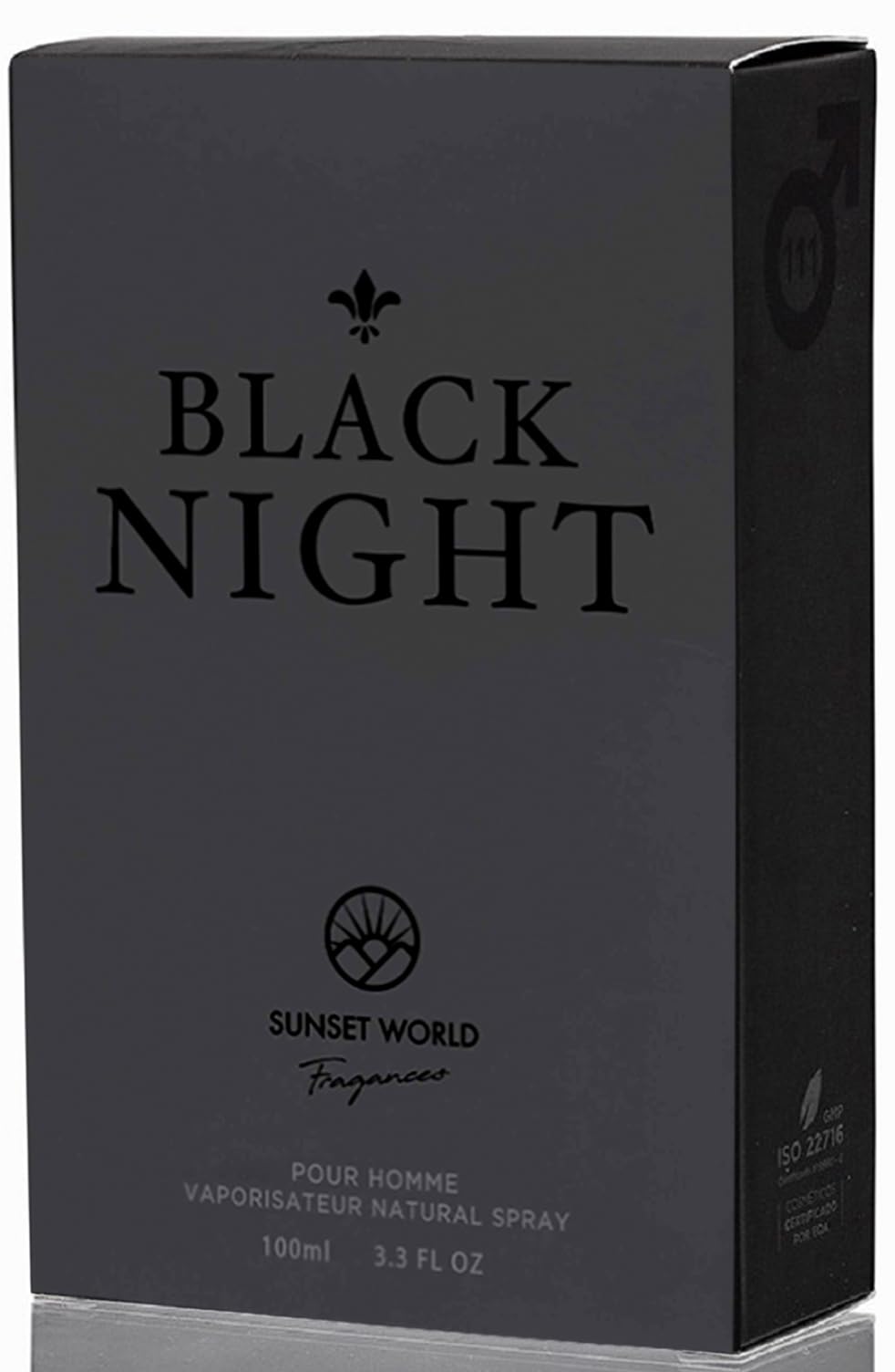 Black Night - Compatibile con Black Afgano Nasomato. Acqua di Colonia Intense 100 ml, Profumo ai Feromoni per Uomo, Profumi Equivalenti