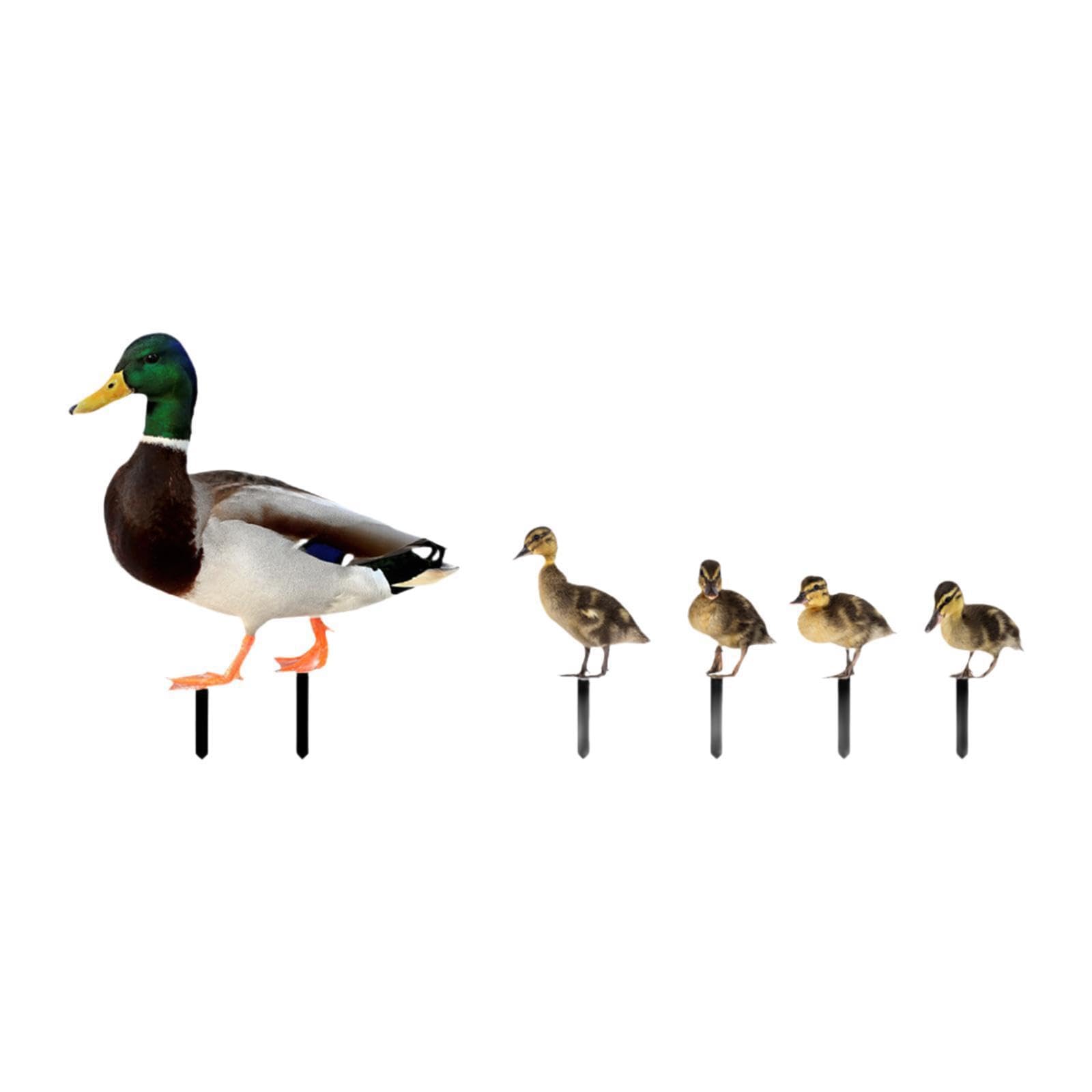 AMSLSIU Joyful Duck Figurines Sculptures Lawn Ground Insert Stylish Yard