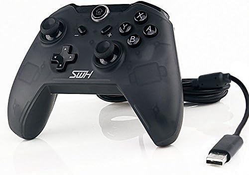 PomeMall Switch pro Wired Controller, Officially Nintendo Gamepad compatible with Nintendo Switch, PC with 7.2 Feet USB Cable