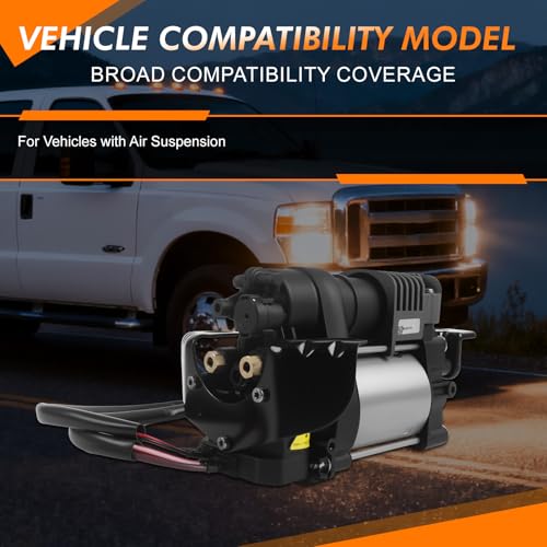 Image of 949-356 68232648AA Air Suspension Compressor Pump w /Relay Compatible with Jeep 2011-2016 Grand Cherokee 2013-2016 Ram 1500 After-Market Parts Replace# 600640300A 68041137AE 68204387AA