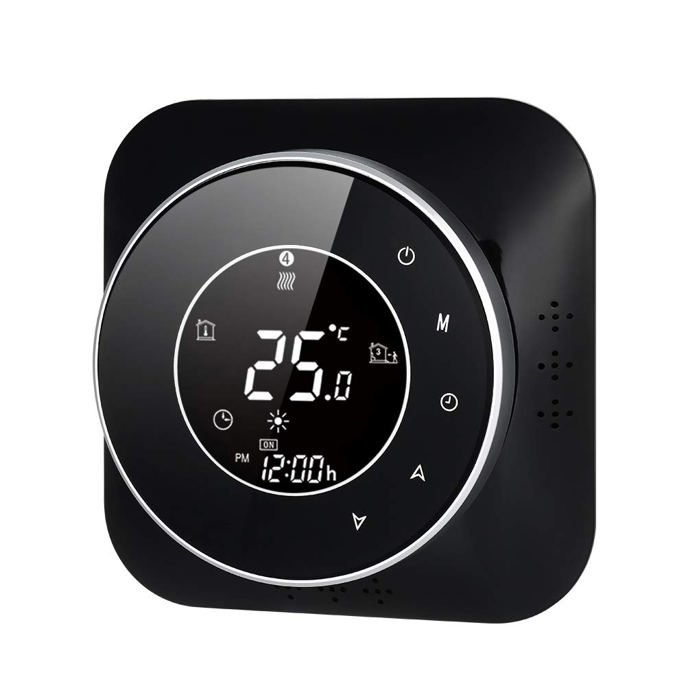 95-240 V Wi-Fi Smart Termostato programmabile 5 + 1 + 1 Sei periodi Controllo vocale APP Retroilluminazione Scaldabagno LCD Regolatore termico compatibile con Amazon