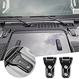 RT-TCZ Hood Hinge Cover Exterior Decoration Kits Accessories for 2018-2021 Jeep Wrangler JL JLU and...