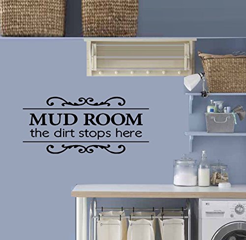 MUD ROOM The Dirt Stops Here ~ Wall or Window Decal 12