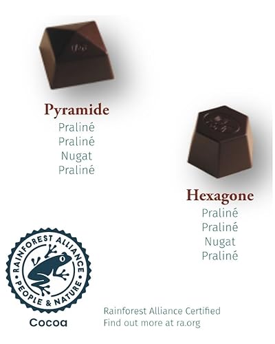 Ballotin of Belgian luxury pralines 250 g, packaged as a gift with yellow ribbon. No preservatives. Premium Belgian chocolate. - Image 7