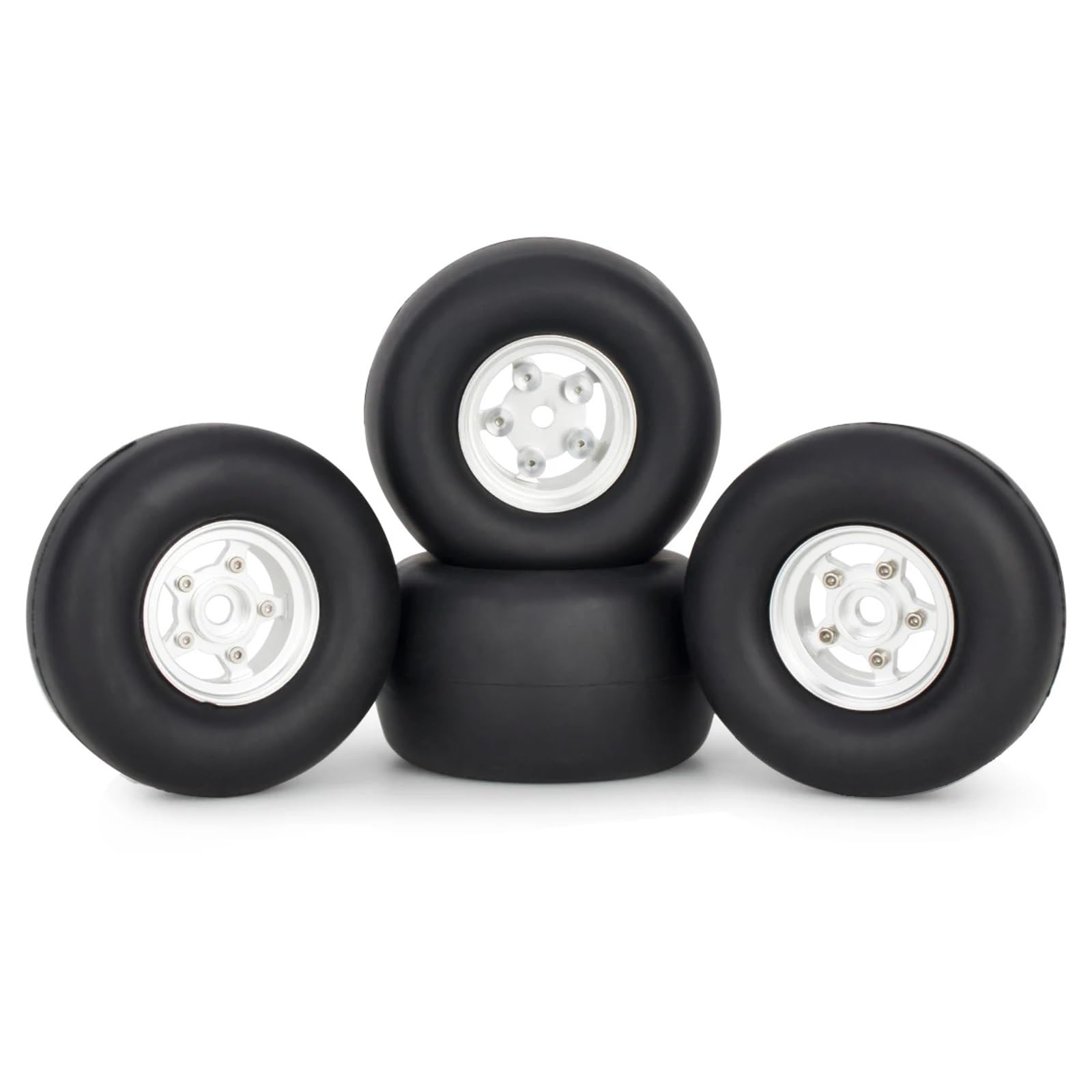 para Tamiya para Frog Sand Scorcher para Grasshopper para Hornet 1/10 RC Piezas Mejora Coche 4 Uds Neumáticos Goma Rueda con Esponja Silenciadora Repuestos