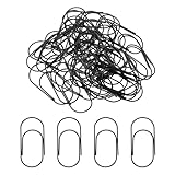 PATIKIL 100pcs 2inch Paper Clip, 50mm Large Paper Clip Cute Huge Metal Clips Rust-Proof Strong Durable Bulk Big for Office, Black