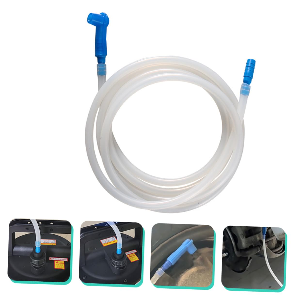 Happyyami 1Set Brake Fluid Replacement Tool Pumping Hose with Oil Bleeder Connectors for Quick Exchange Easy Operation for Cars Trucks Construction Vehicles