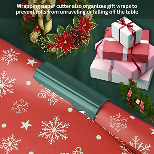 2-Pack Christmas Wrapping Paper Cutter Tool Tube, Sliding Gift Wrap Cutter,Kraft Paper Roll Slitter Cutter,Wrapping Paper Cutter,The Sliding Wrapping Paper Cutter,Round Lip, Safer And Easier Cutting #TOP2
