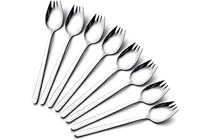 IQCWOOD Sporks - 6 Prong Salad Fork