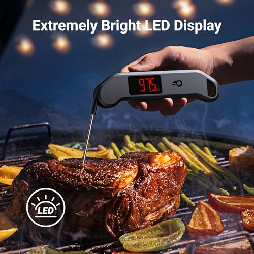 ThermoMaven Meat Thermometer Digital - 1s Instant Read, Food Cooking Thermometer Precise ±0.3℃ NIST Certified, IP65 Waterproof Magnetic Store, Large Bright LED Display, Home Kitchen BBQ Grill Oven - Image 6