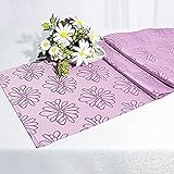 KAMACA Tischläufer BLÜTEN Meer in flieder 40x140 cm Markenqualität mit Lotus Effekt FLECKSCHUTZ