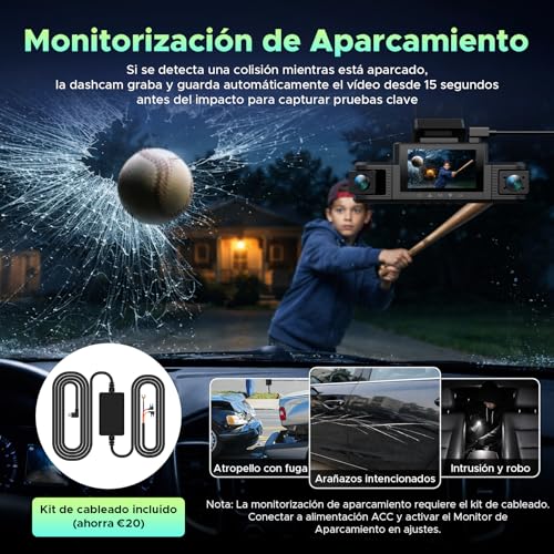 Evite disputas con la dash cam inteligente LAMTTO y sensor G 6