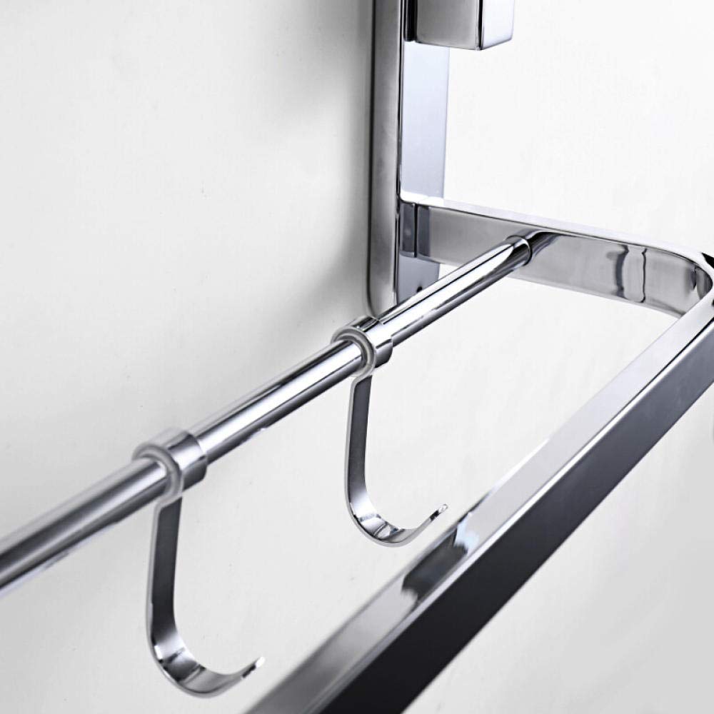 Mensola Multifunzionale, Accessori per Il Bagno, portasciugamani Pieghevole in Acciaio Inossidabile.