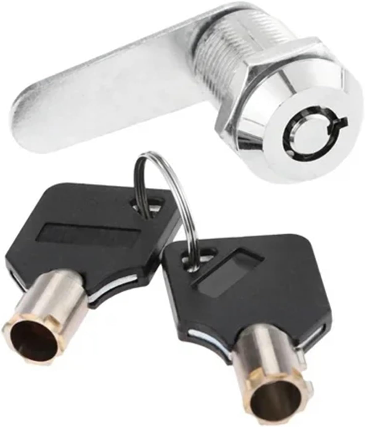 6 pc Drawer Tubular Cam Lock 16/20/25/30mm for Door Mailbox Cupboard Cabinet +2Pcs Keys +Locking Plate Furniture Hardware Mailbox Accessories(A30mm)