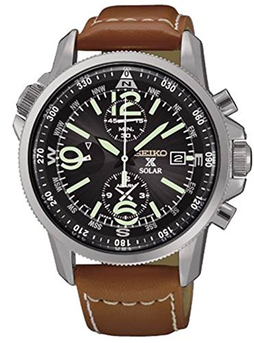 Seiko Montre Homme Chronographe Automatique avec Bracelet en Cuir – SSC081P1