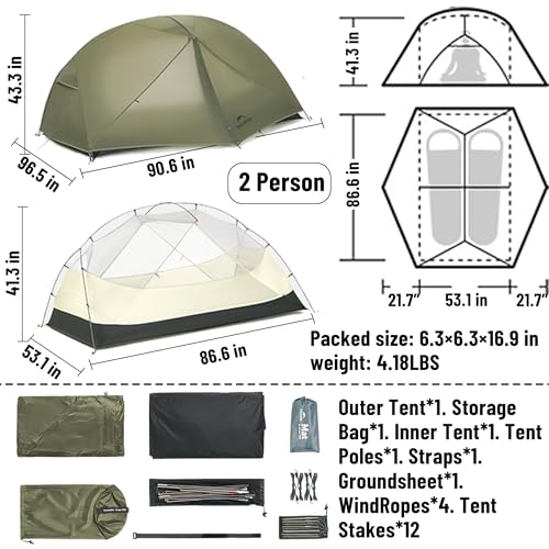 Carpa Naturehike Mongar Pro Ultraligera 1 Persona 4 Estaciones miniatura 2