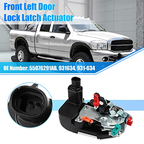 Image of X AUTOHAUX Front Left Side Power Door Lock Latch Actuator Motor Latch for Dodge for Ram 1500 2500 3500 1997-2001 55076291 55076291AB Door Lock Latch Actuator Replace Door Latch Assembly Motor