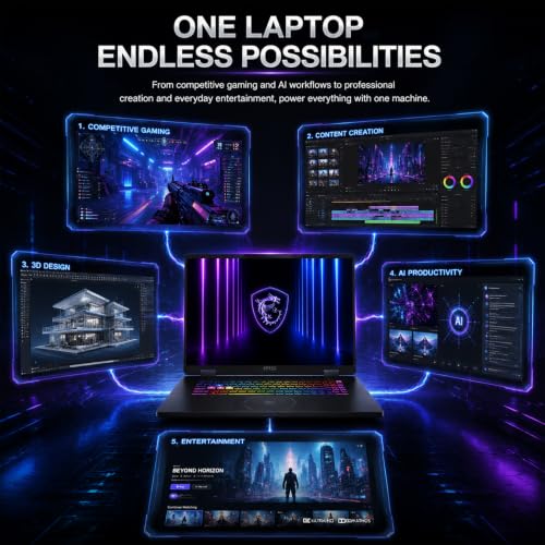 Image of msi Crosshair 18 HX Gaming Laptop 18 inch 2.5K Intel Ultra9 RTX 5070 Win 11 Pro