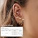 LOLIAS Small Hypoallergenic Flat Back Stud Earrings for Women Men 14K Gold Plated Surgical Stainless Steel Earring Tiny Screw Back Cartilage Earring Sets for Multiple Piercing