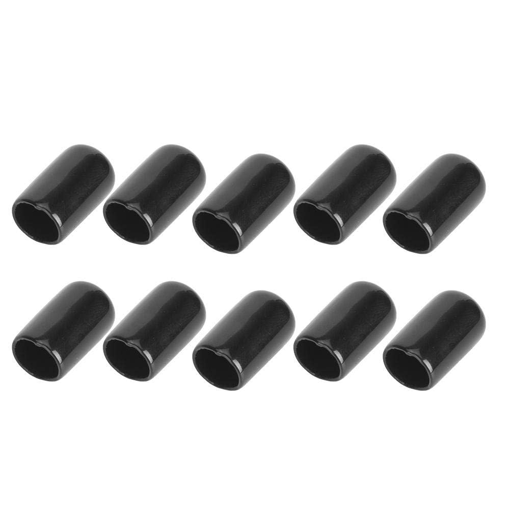 Alomejor Tapa de Punta de Billar Cue 10pcs Punta de Billar Pool Cubierta de Goma Tacos de Billar Tapa de protección