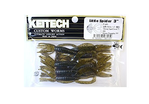 Keitech Ls2101 Little Spider Green Pumpkin Pp, 2" #TOP23